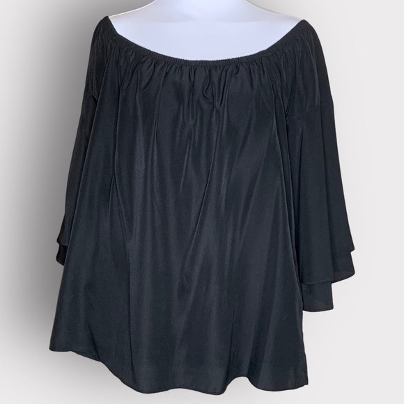 VAVA by Joy Han GEORGINA Off-The-Shoulder Blouse BLACK L - Picture 3 of 7